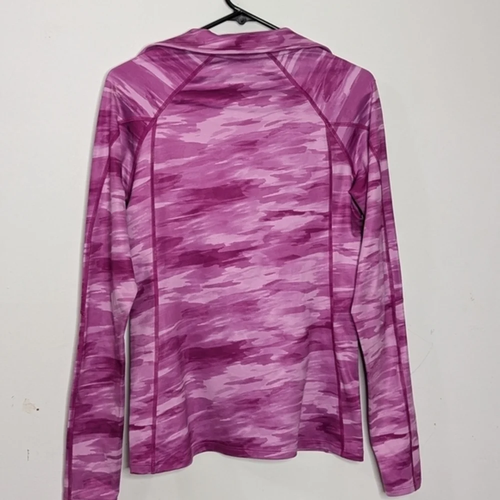 Under Armour Pink Camo Quarter Zip Athletic Pullover Women’s Activewear Top - Picture 4 of 5